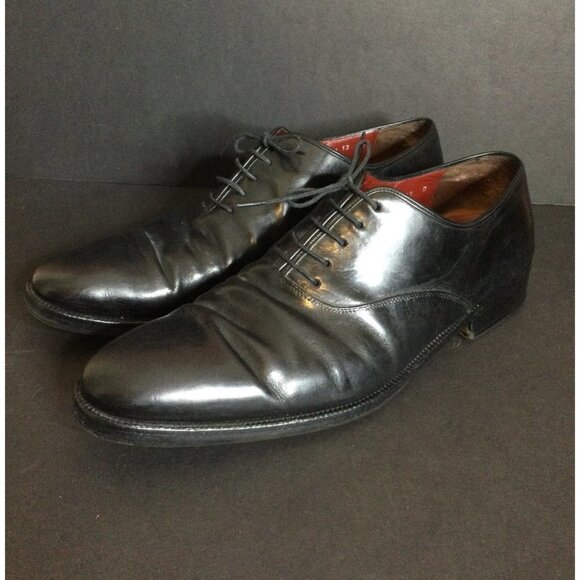 Valentino Salvatore Ferragamo Men\'s Leather Oxfords Dress Shoes Black Size 13 main image 9